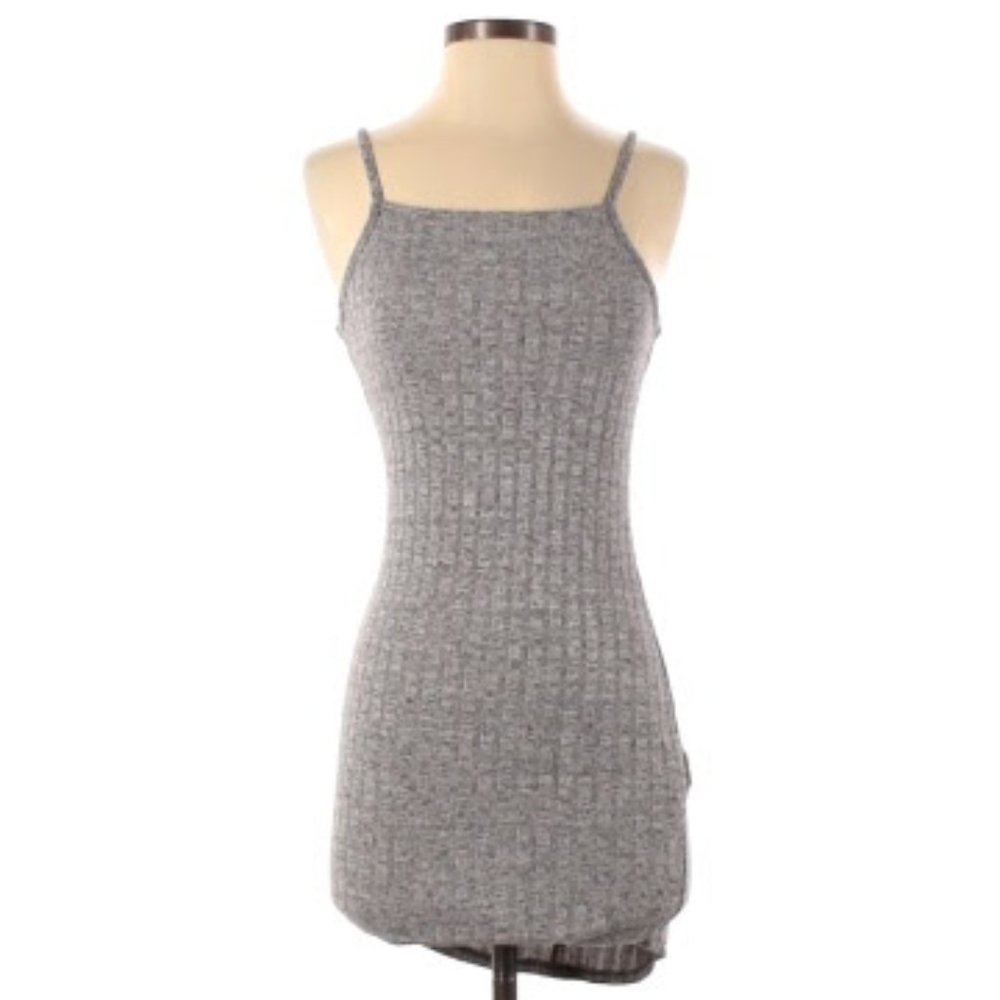 F21 gray ribbed dress